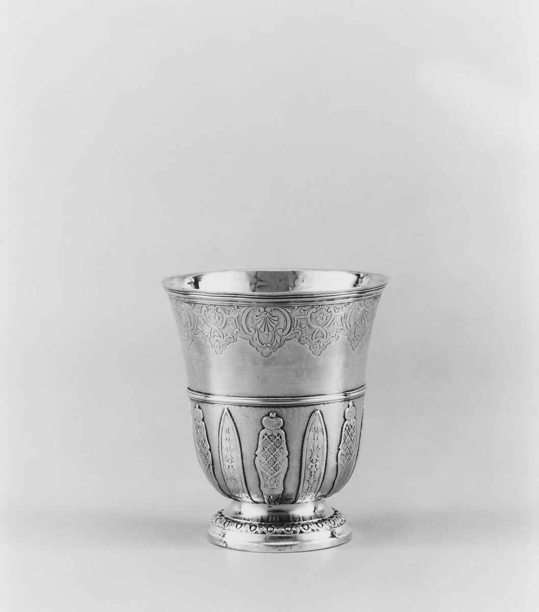 Beaker, Possibly by Etienne Guiart (master 1712), Silver, French, Paris