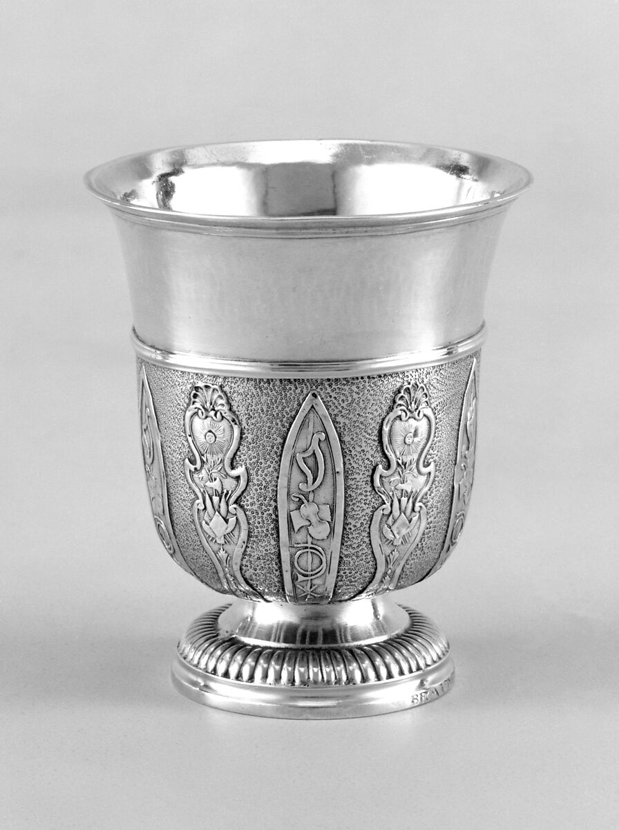 Beaker, Jean Bérard (master 1711, active 1752, died 1763), Silver, French, Saumur (Angers Mint) 