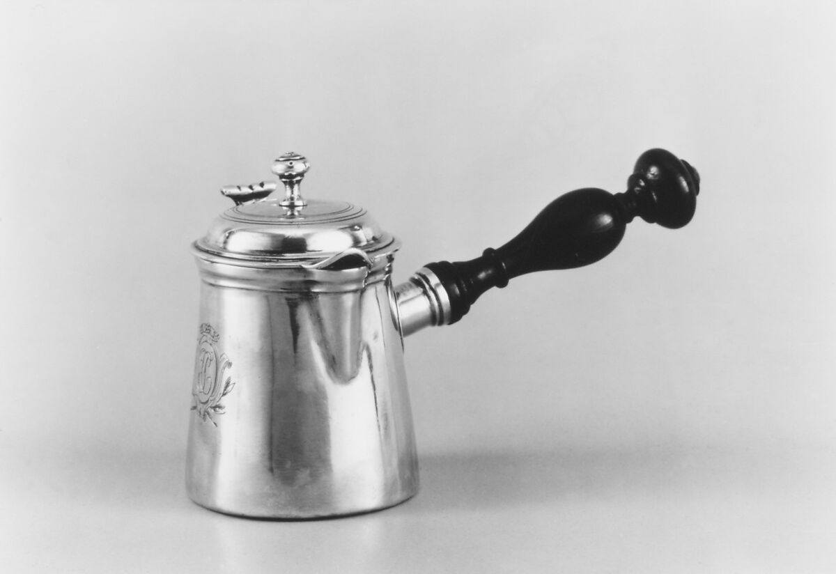 Hot milk pot, Alexandre de Roussy, the Younger (born ca. 1729, master 1758, recorded 1792), Silver, French, Paris