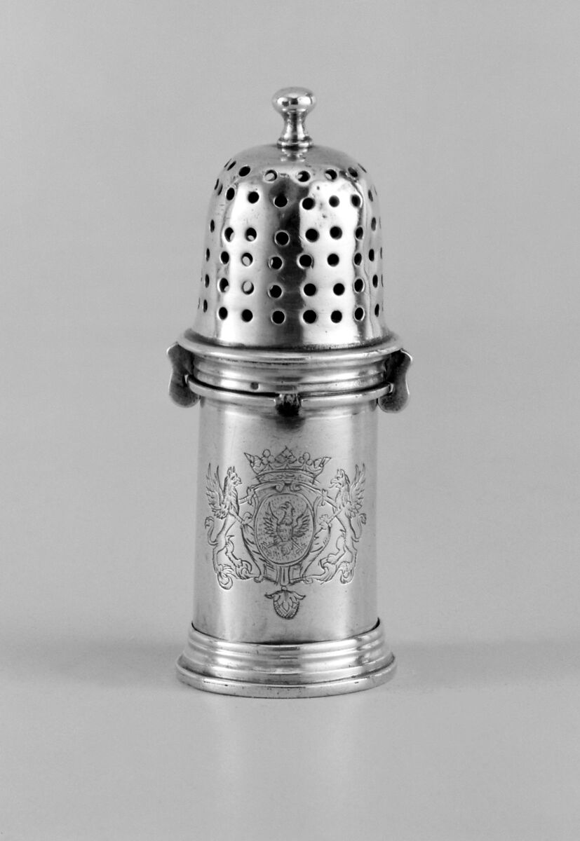 Pepper caster, Rainaud Levieux (master 1671, retired 1719, died 1723), Silver, French, Nîmes (Montpellier Mint)
