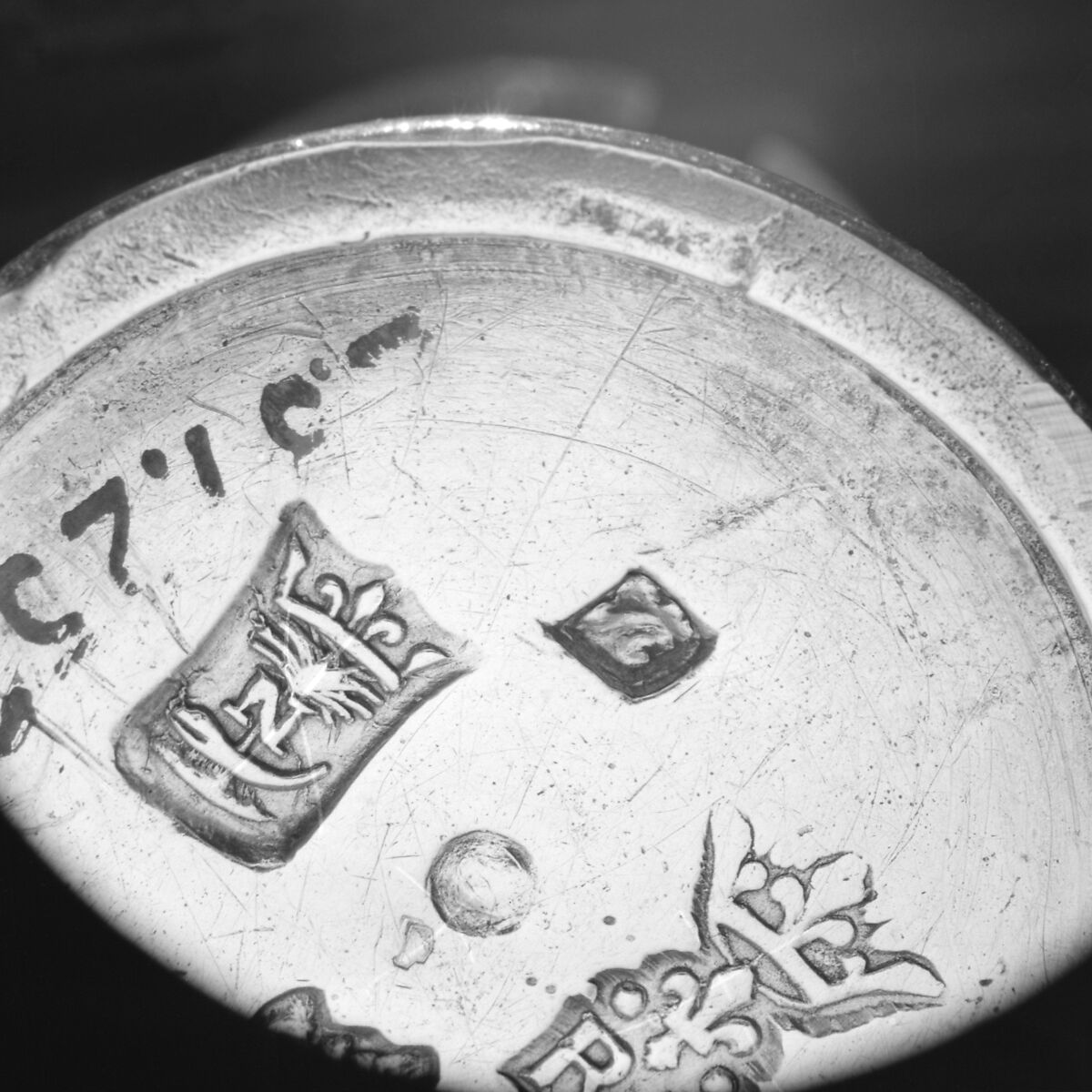 Pepper caster, Rainaud Levieux (master 1671, retired 1719, died 1723), Silver, French, Nîmes (Montpellier Mint)