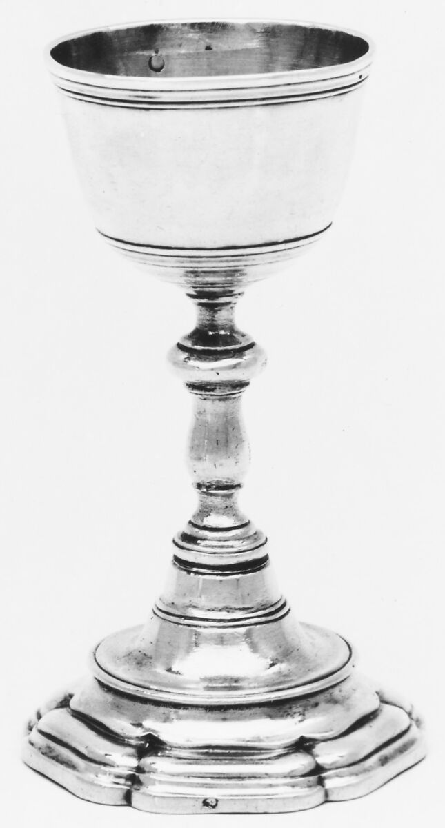 Egg cup, Michel II Delapierre (master 1737, recorded 1785), Silver, French, Paris