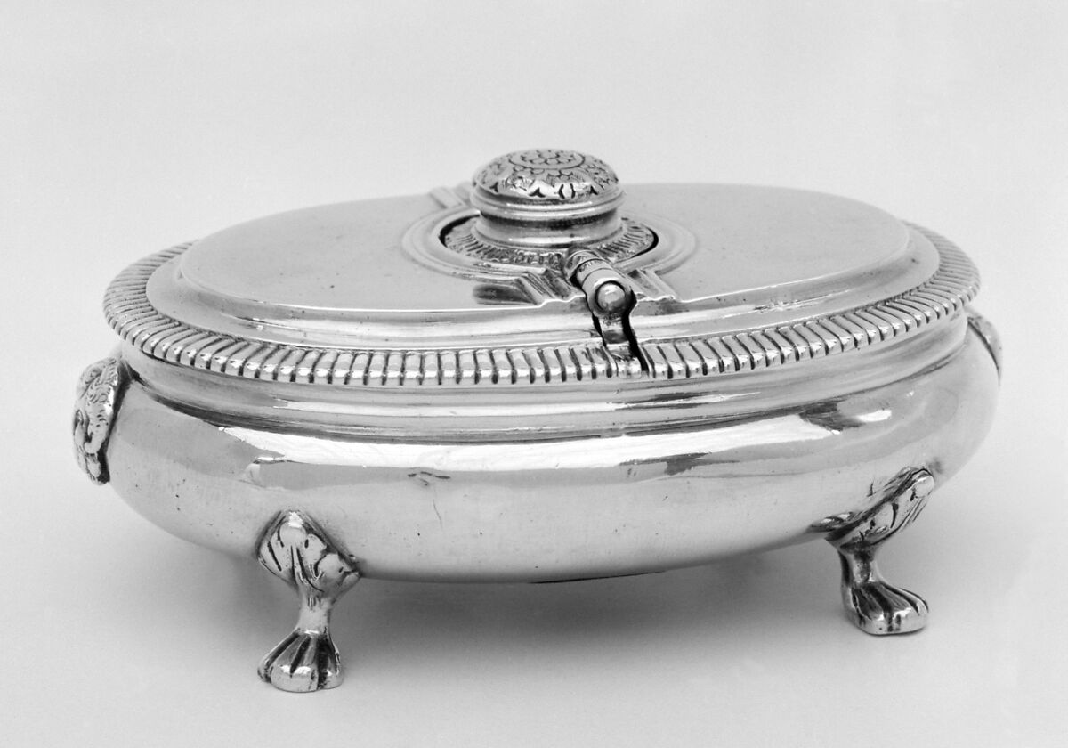 Spice box with grater, Charles-François Croze (French, master 1712), Silver, French, Paris 