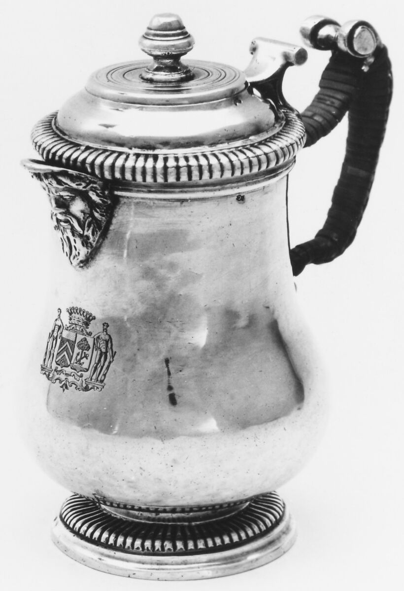 Mustard pot, Christophe Troy (master 1737), Silver, French, Lyons 