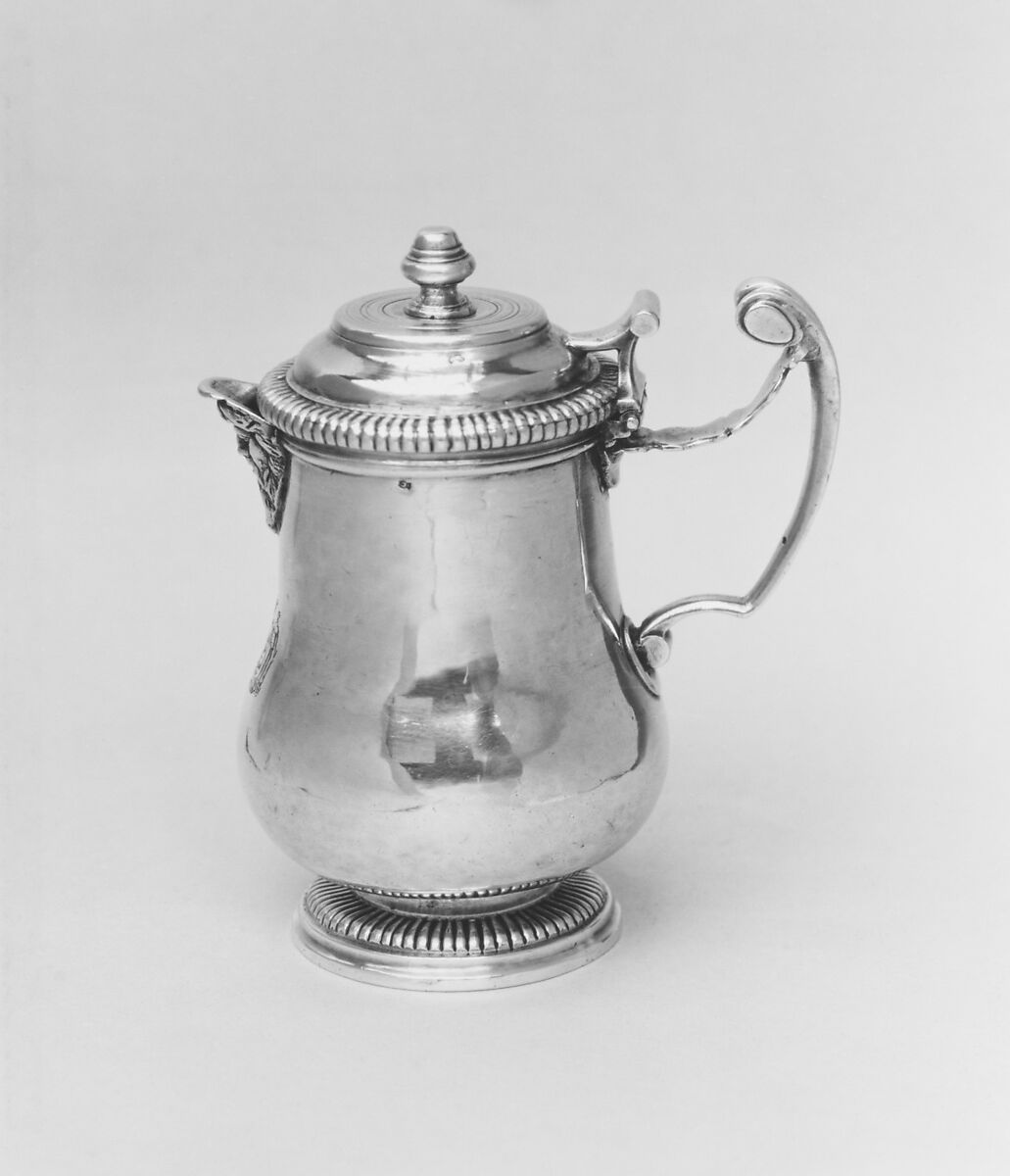 Mustard pot, Christophe Troy (master 1737), Silver, French, Lyons