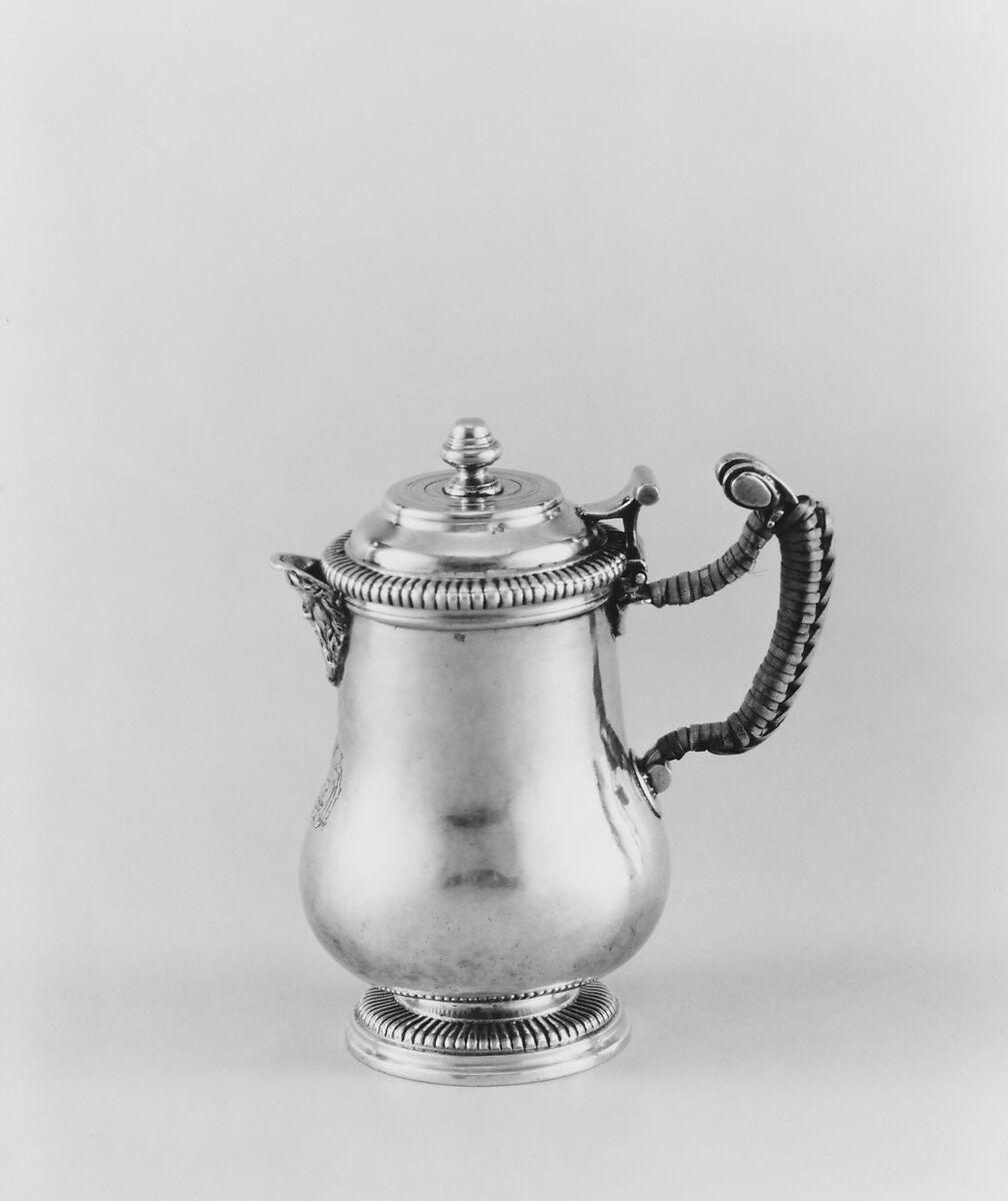 Mustard pot, Christophe Troy (master 1737), Silver, French, Lyons