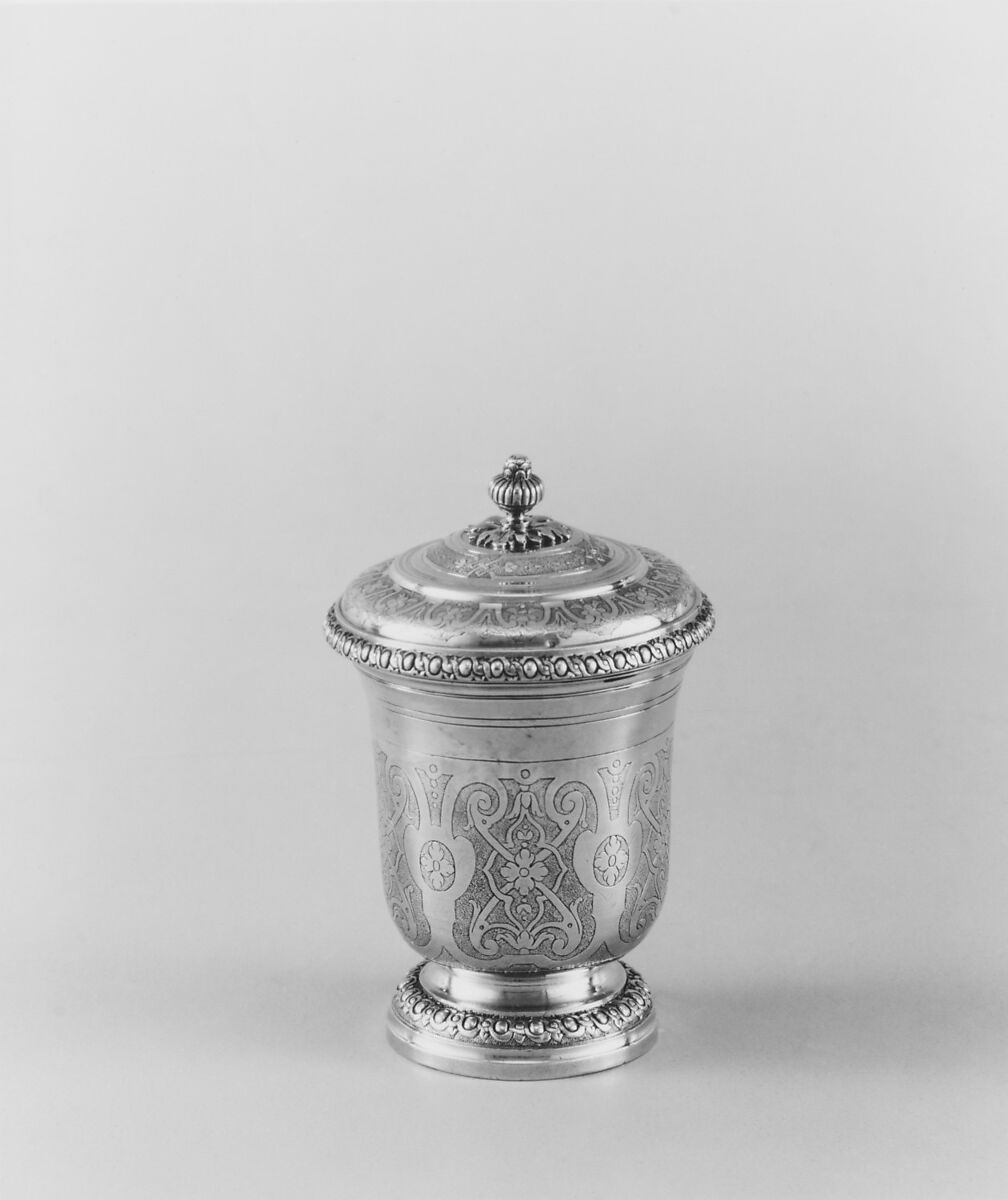 Pomade jar with cover (from toilet service), François de Villers (born 1685 (?), master 1716, recorded 1766), Silver, French, Paris 