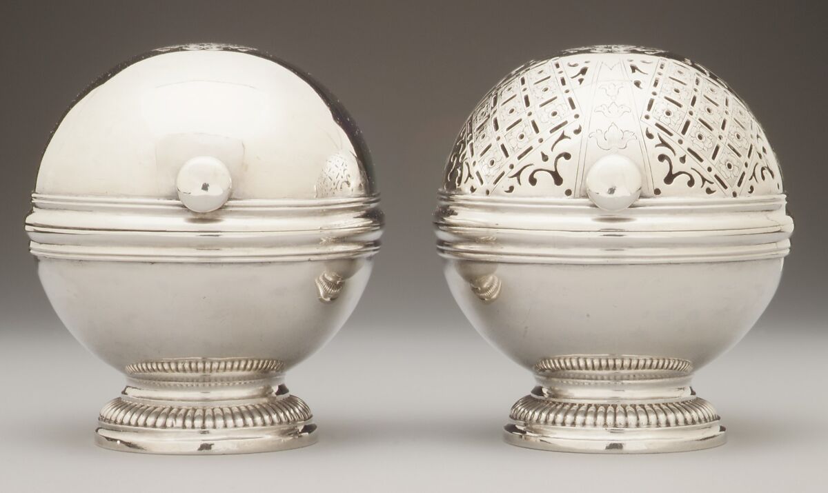 Soap and sponge boxes, Marked by C. Louis Gérard (1697–1759, master 1716), Silver, French, Douai (Lille Mint) 