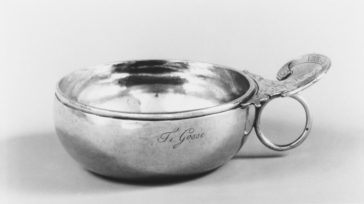 Wine taster, Attributed to Pierre Desnos (master 1721), Silver, French, Rouen