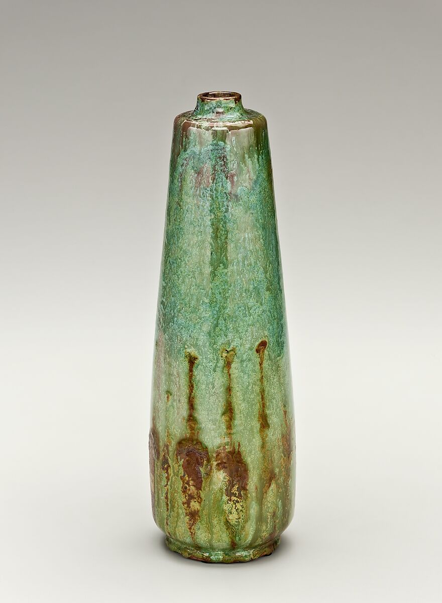 Vase, William J. Walley (1852–1919), Stoneware, American 