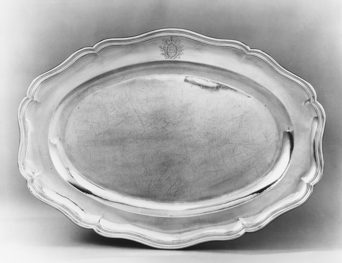 Platter, Edme-Pierre Balzac (1705–ca. 1786, master 1739, recorded 1781), Silver, French, Paris 