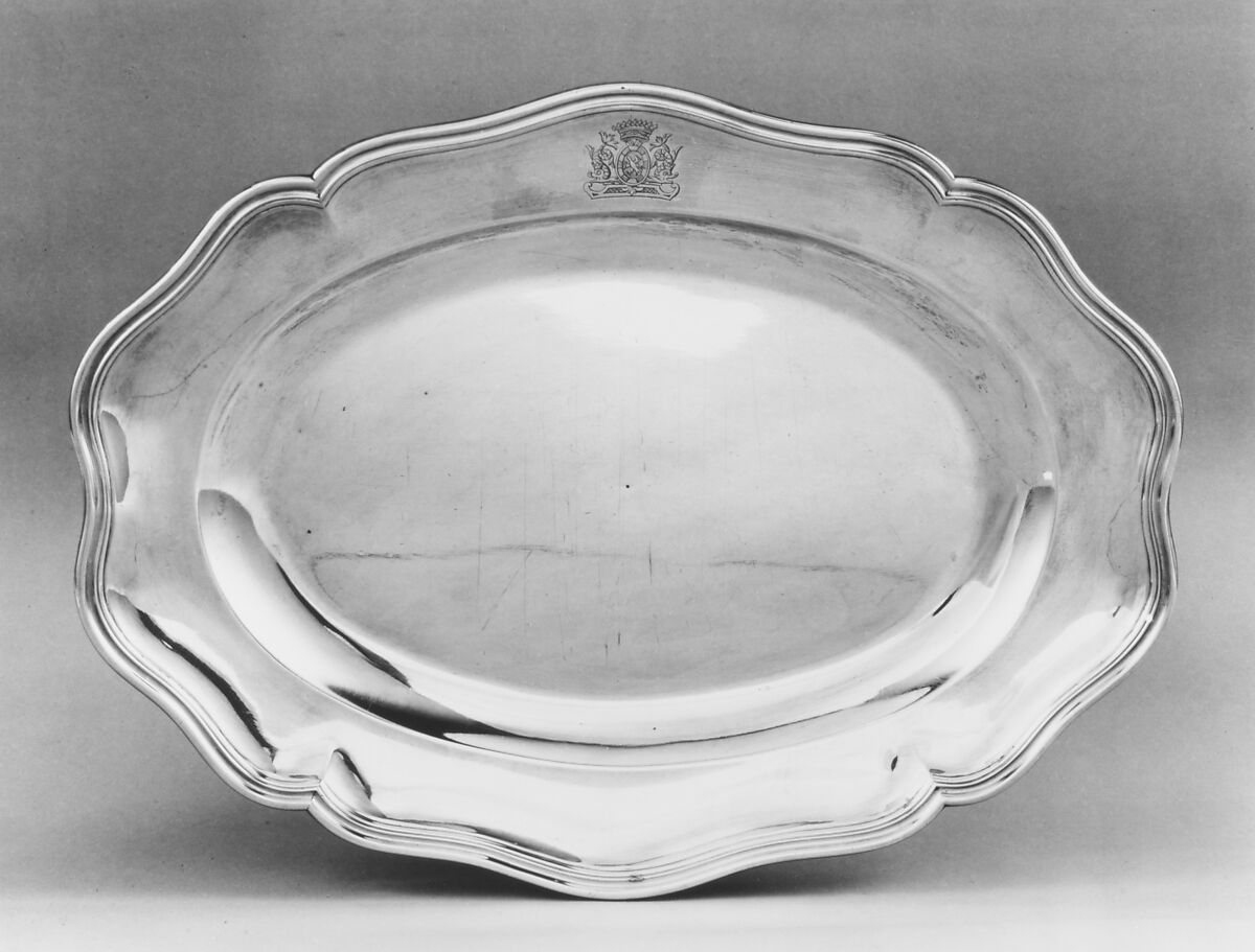 Oval dish, Jacques III Rondot (baptized 1730, master 1748, died 1808), Silver, French, Troyes 