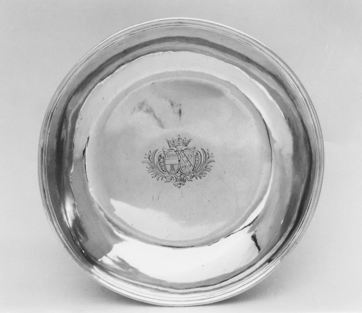 Dish (one of a pair), Silver, French, Paris 