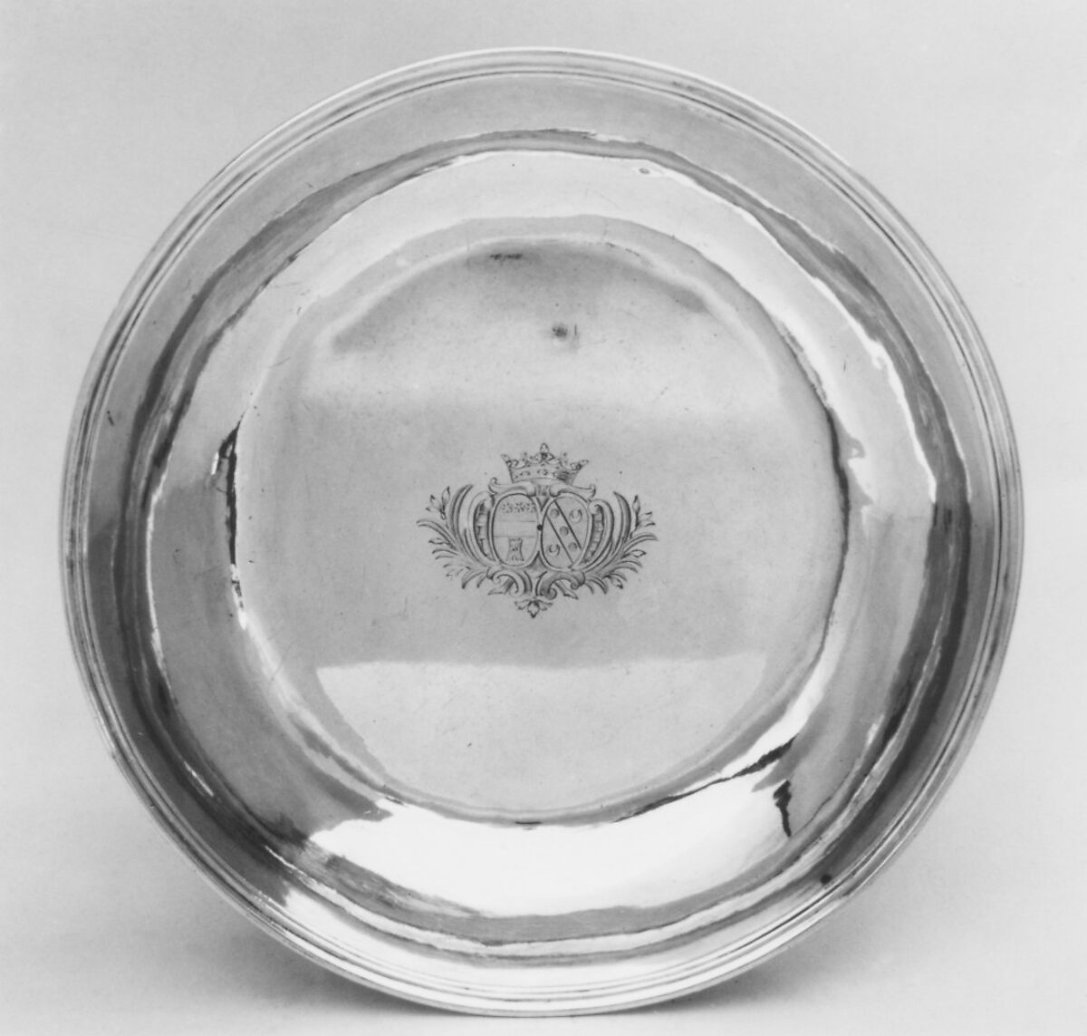 Dish (one of a pair), Silver, French, Paris 