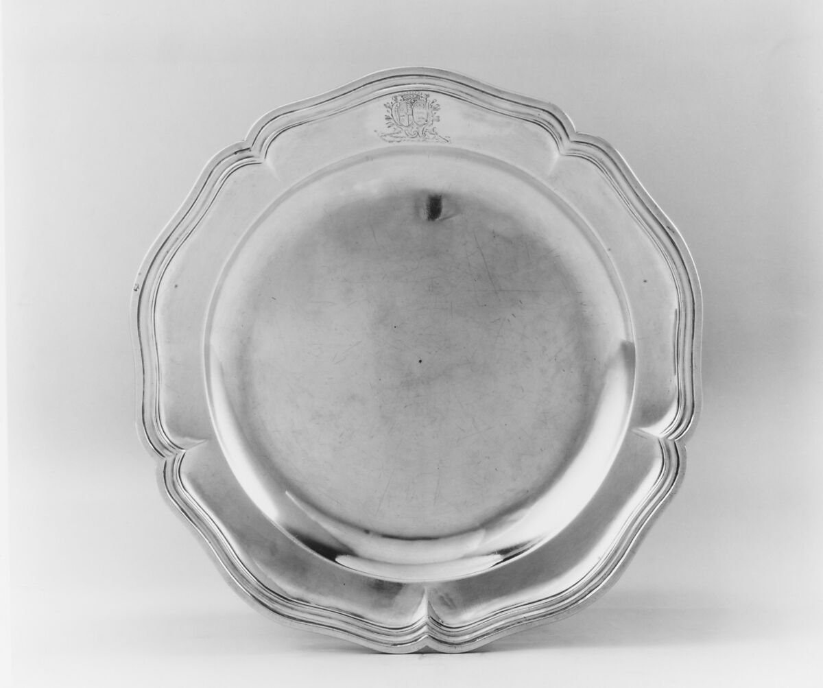 Plate (one of a pair), Jean Chaslon (1733–ca. 1792, master 1760), Silver, French, La Rochelle