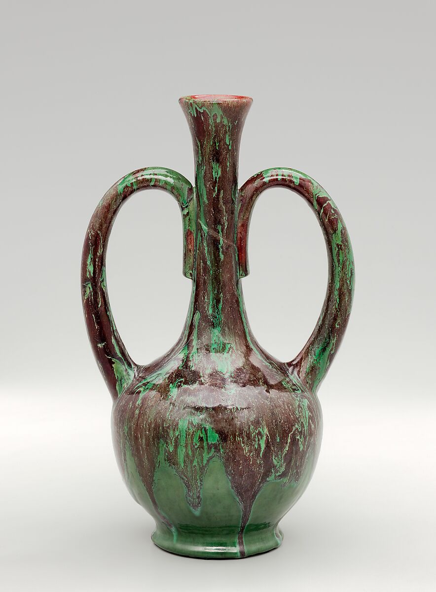 Vase, William J. Walley (1852–1919), Stoneware, American 