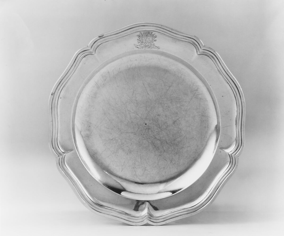 Plate (one of a pair), Jean Chaslon (1733–ca. 1792, master 1760), Silver, French, La Rochelle