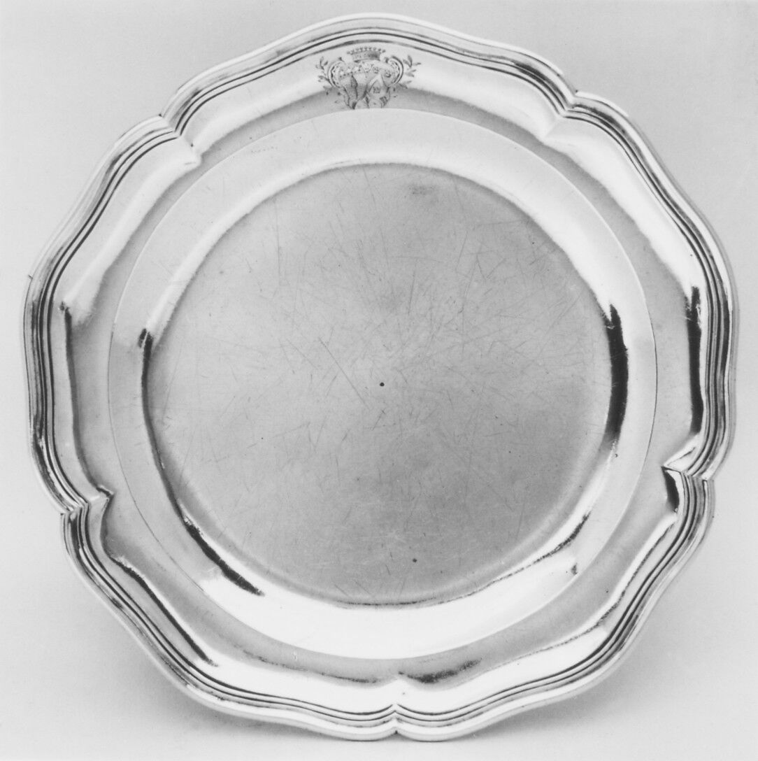 Plate, Jean Chaslon (1733–ca. 1792, master 1760), Silver, French, La Rochelle 