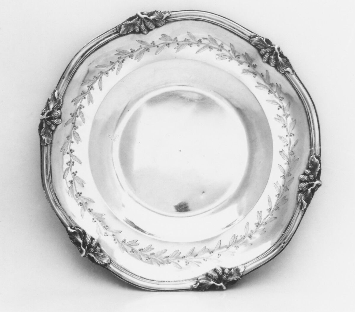 Sugar bowl with cover and tray, Pierre Vallières (master 1776, recorded 1806), Silver, French, Paris