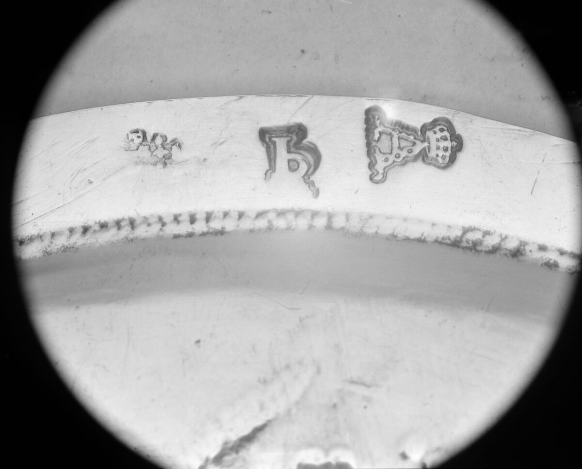 Sugar bowl with cover and tray, Pierre Vallières (master 1776, recorded 1806), Silver, French, Paris