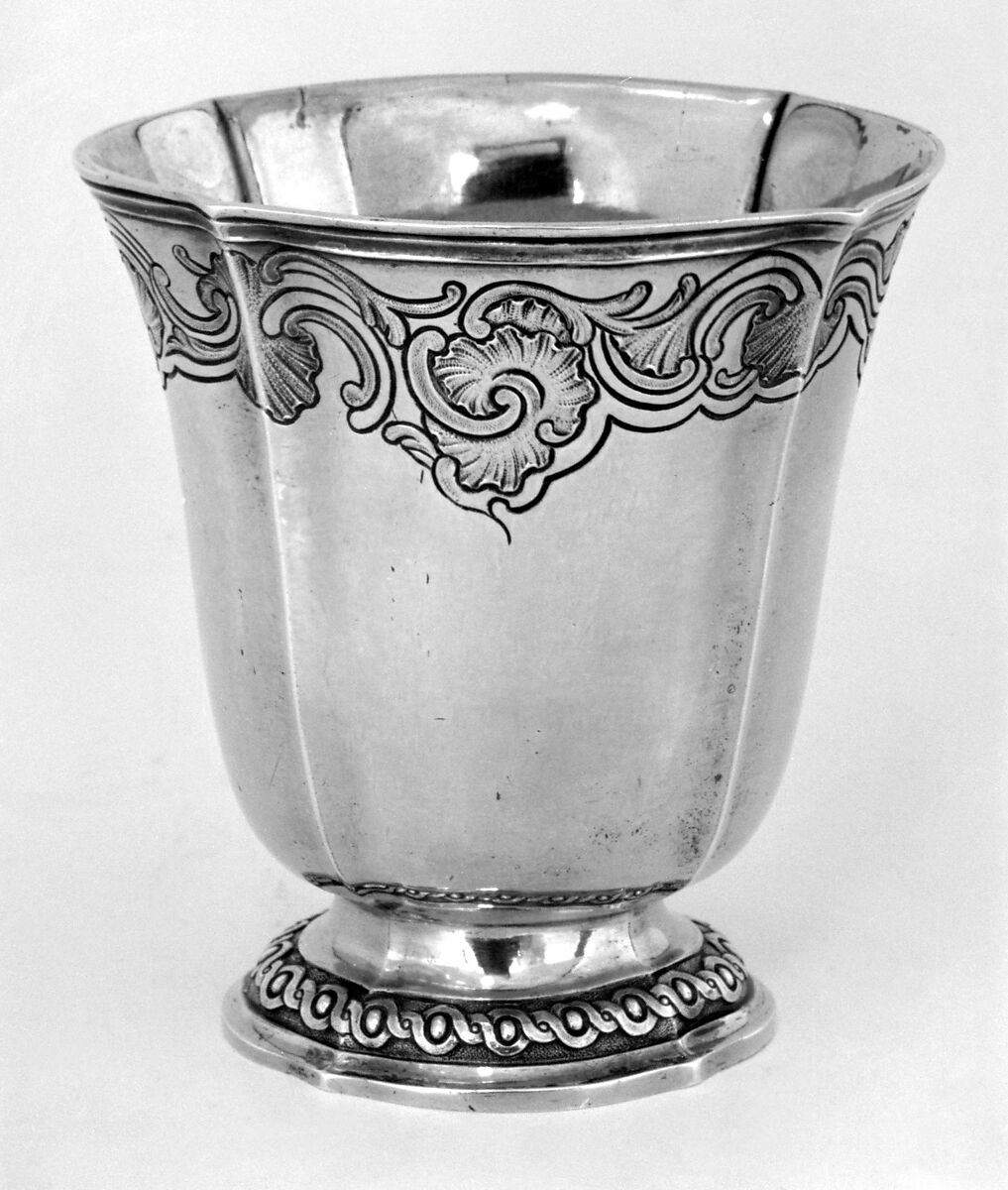 Beaker (one of a pair), Silver gilt, French, Strasbourg 