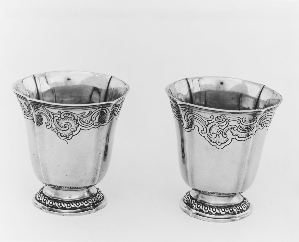 Beaker (one of a pair), Silver gilt, French, Strasbourg