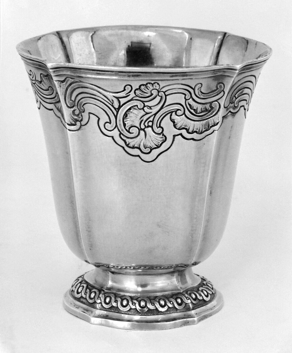 Beaker (one of a pair), Silver gilt, French, Strasbourg 