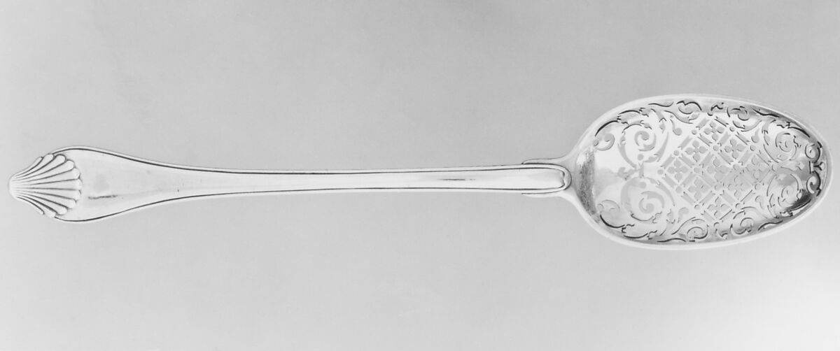 Olive spoon, Charles Girard (master 1722, recorded 1759), Silver, French, Paris 