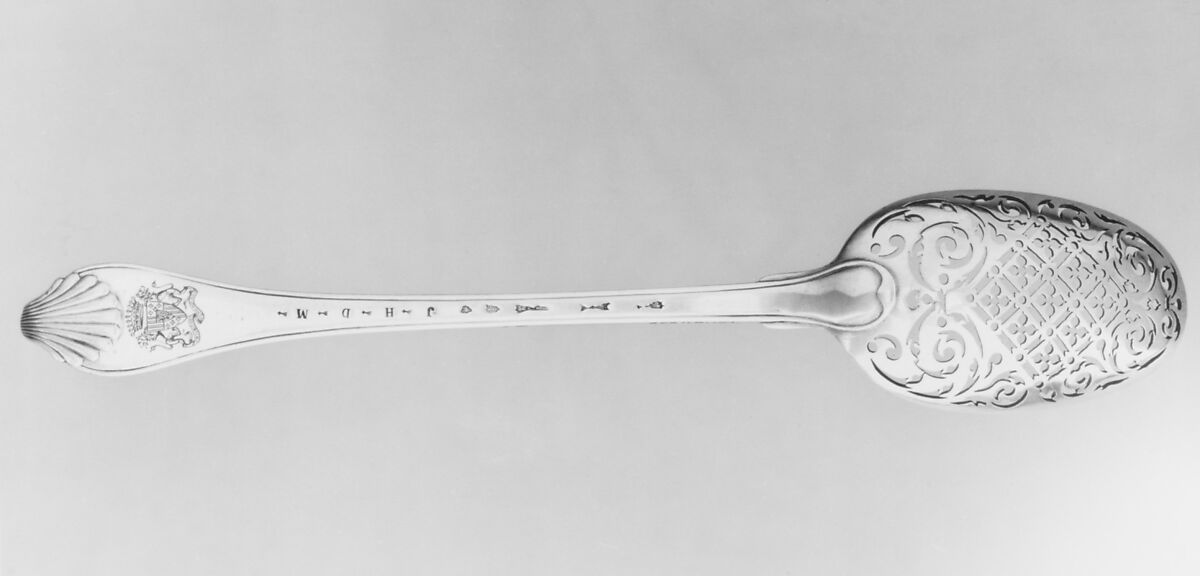 Olive spoon, Charles Girard (master 1722, recorded 1759), Silver, French, Paris