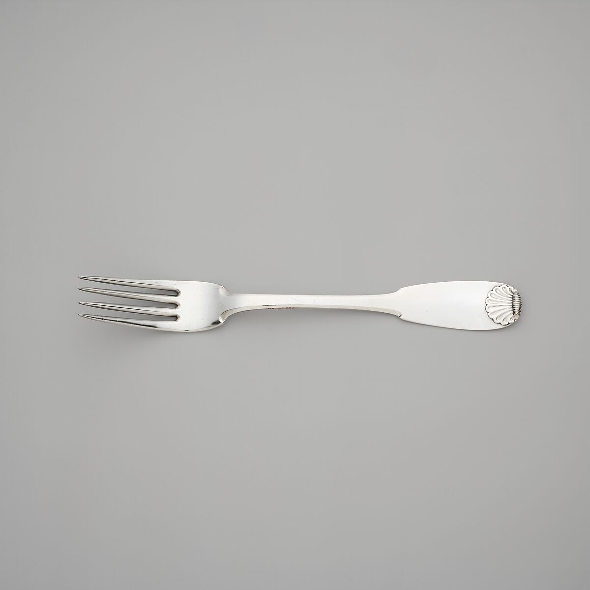 Serving fork, Melchior Latil (master 1748, died 1782), Silver, French, Draguignan (Aix Mint) 