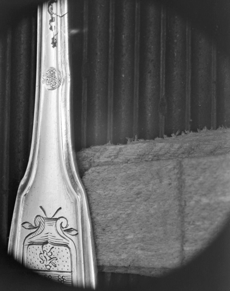 Pair of salt spoons, Silver, French, Paris