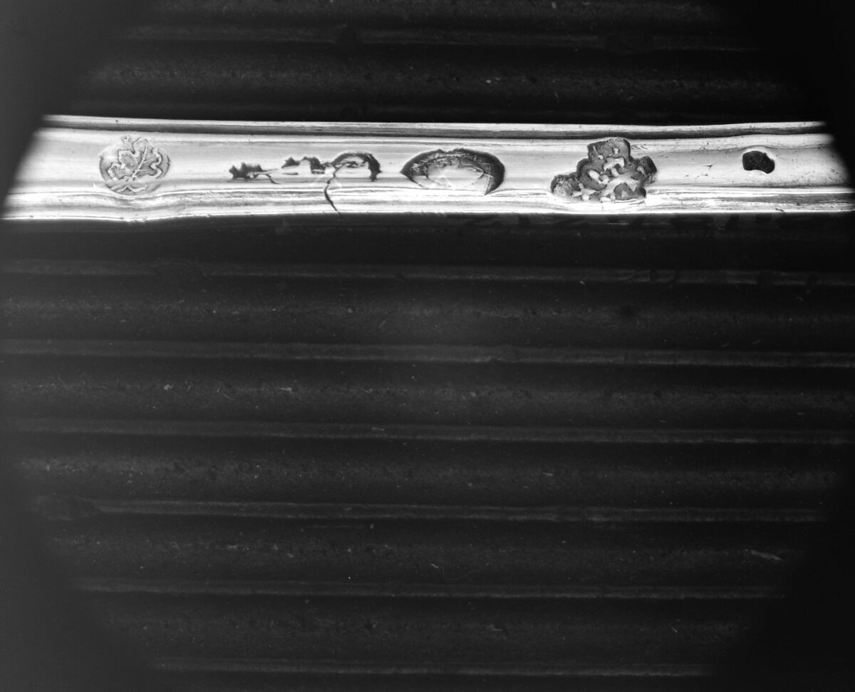 Pair of salt spoons, Silver, French, Paris