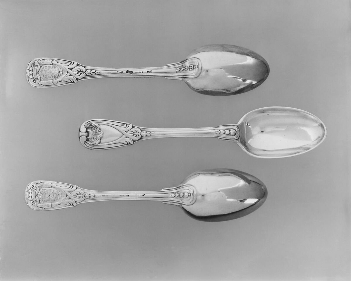 Set of six spoons, Jacques Anthiaume (master 1758, died 1784), Silver, French, Paris 