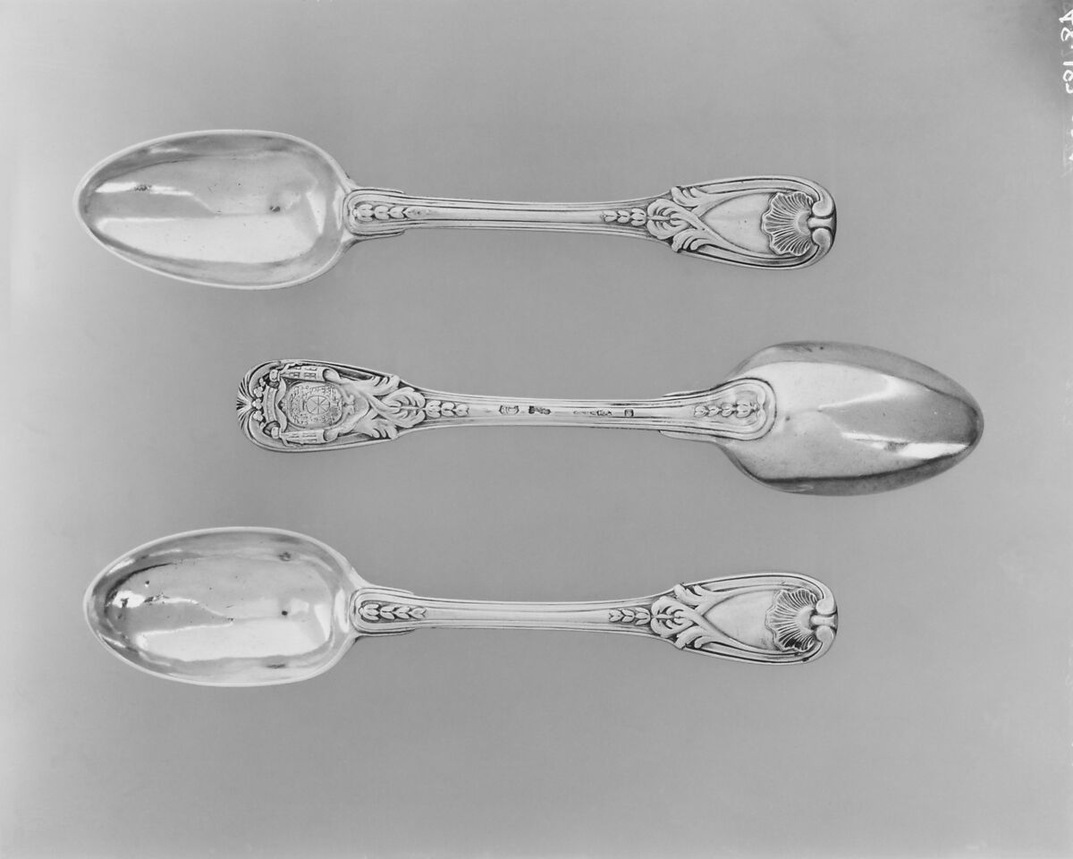 Set of six spoons, Jacques Anthiaume (master 1758, died 1784), Silver, French, Paris