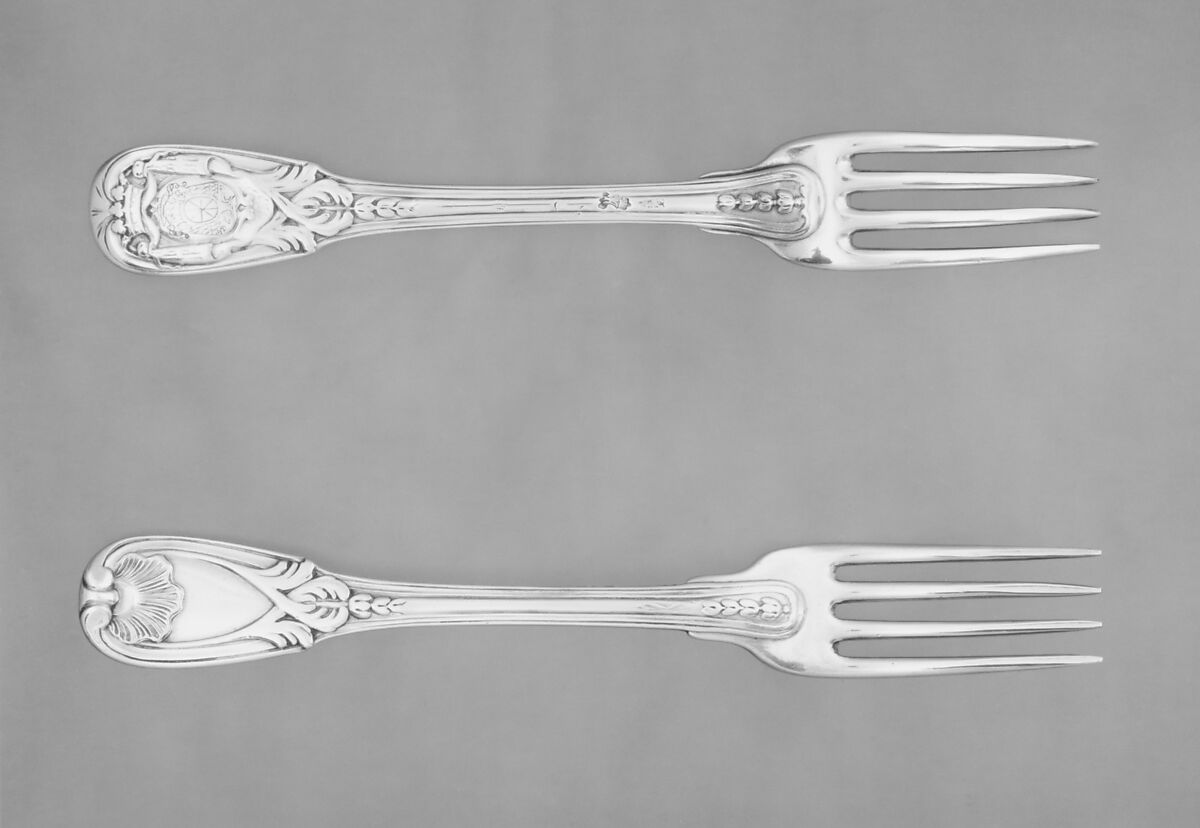 Set of six forks, Jacques Anthiaume (master 1758, died 1784), Silver, French, Paris