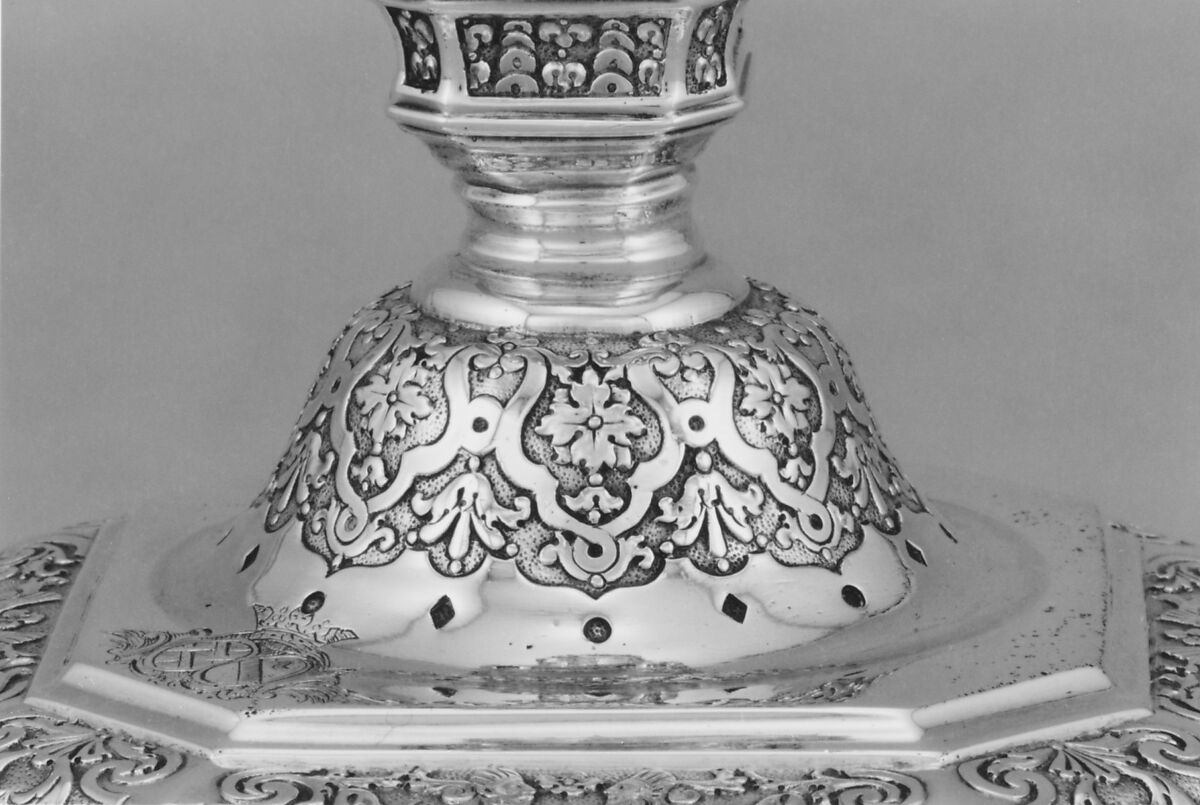 Pair of candlesticks, Jacques Demé (master in 1656), Silver, French, Paris