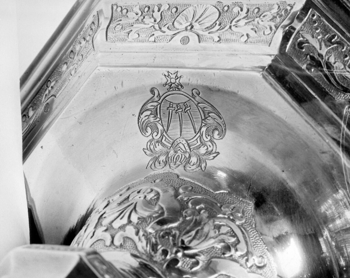 Pair of candlesticks, Jacques Delavigne (master 1714, recorded 1722), Silver, French, Paris