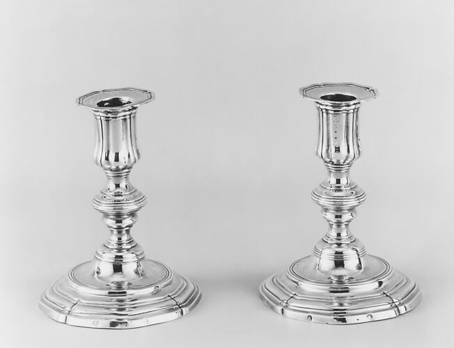 Pair of candlesticks (part of a toilet service)