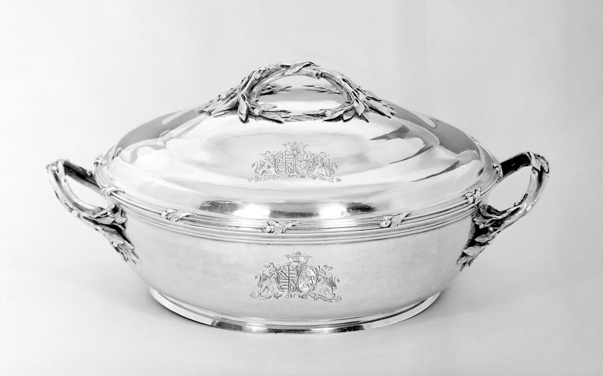 Dish with cover (one of a pair), Charles-Louis-Auguste Spriman (or Spriment) (master 1775, recorded 1795), Silver, French, Paris 