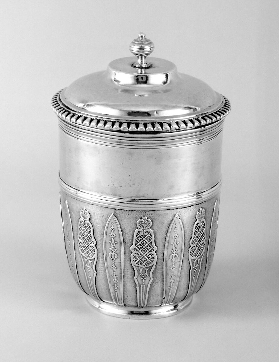 Jar with cover, V.C.D., Silver, French (Unknown town) (Caen Mint) 