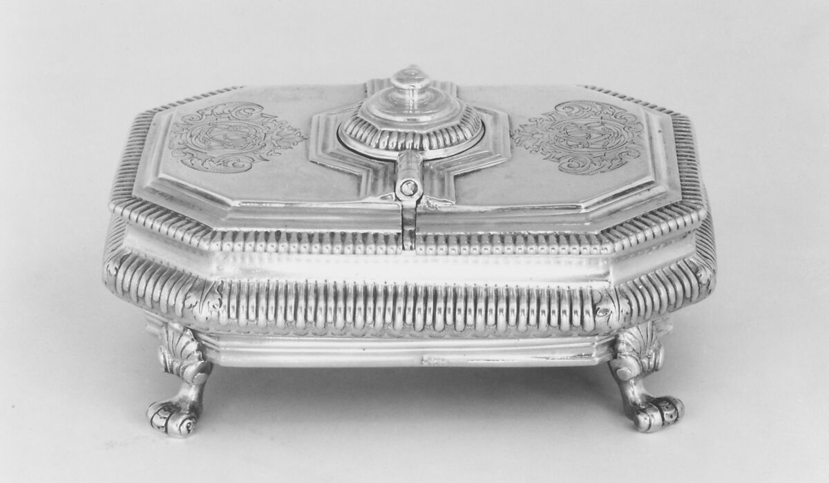 Spice box with grater, Nicolas Mahon (master 1719, died 1733), Silver, French, Paris 