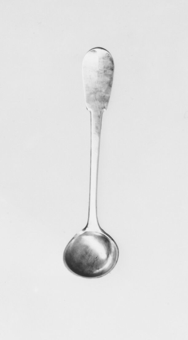 Mustard spoon, Silver, French, Lyons 