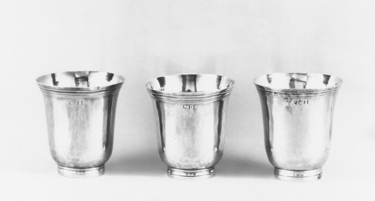 Set of six liqueur cups, Jean-Louis La Cour (master 1737, died 1768), Silver, French, Paris
