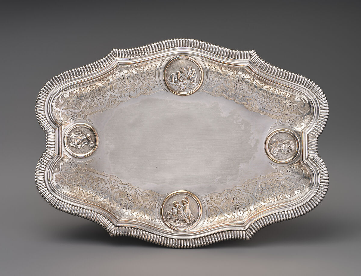Glove tray, M(?).B., Silver, French, Paris