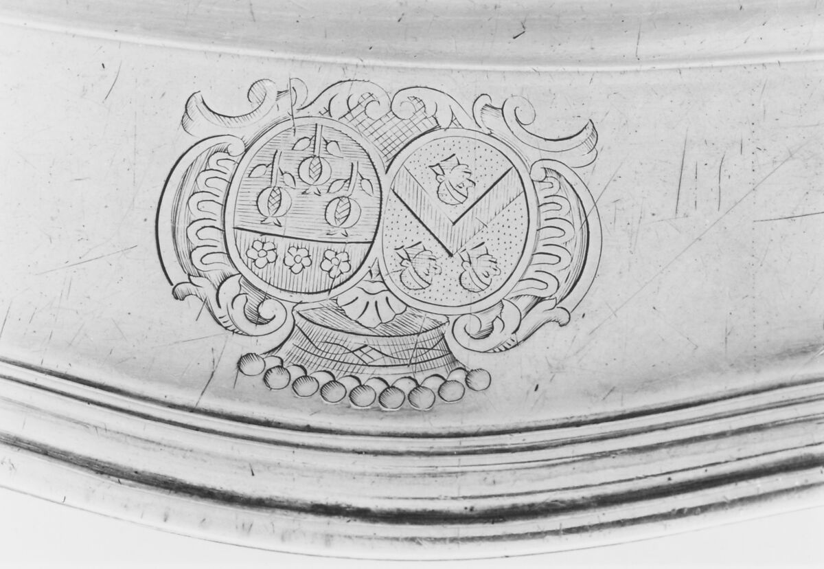 Oval dish, Claude Laurent (master 1724, died 1746), Silver, French, Paris