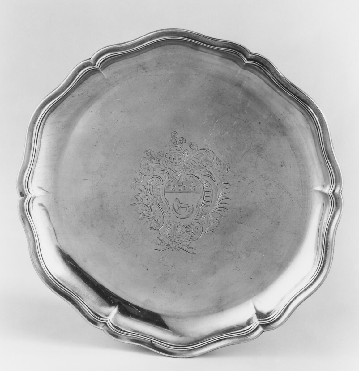 Plate, Pierre Bernard (master 1728), Gilded silver, French, Marseilles (Aix Mint) 