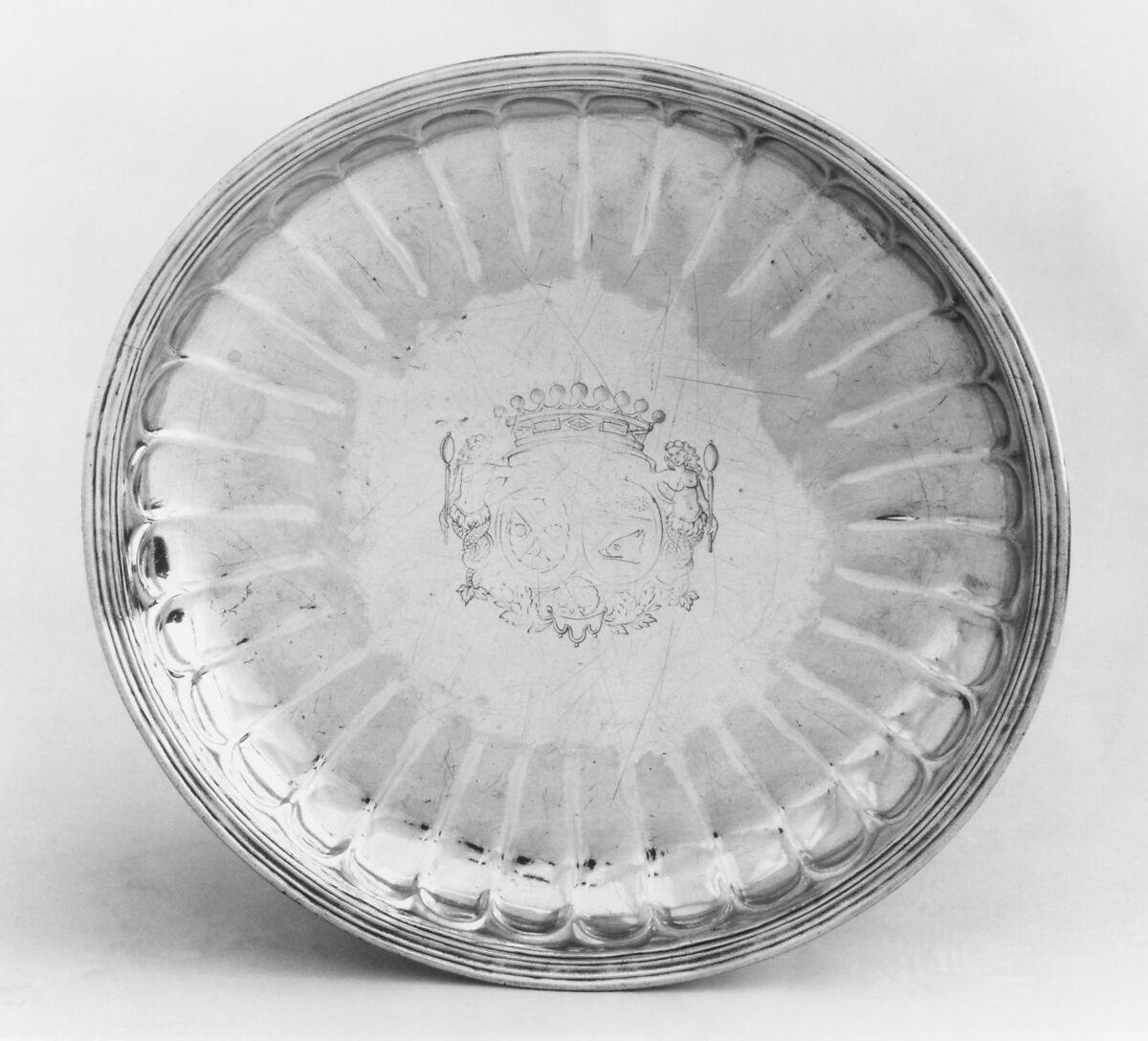 Dish, Possibly Pierre II Demange (master 1723, active 1781), Silver, French, Poitiers 
