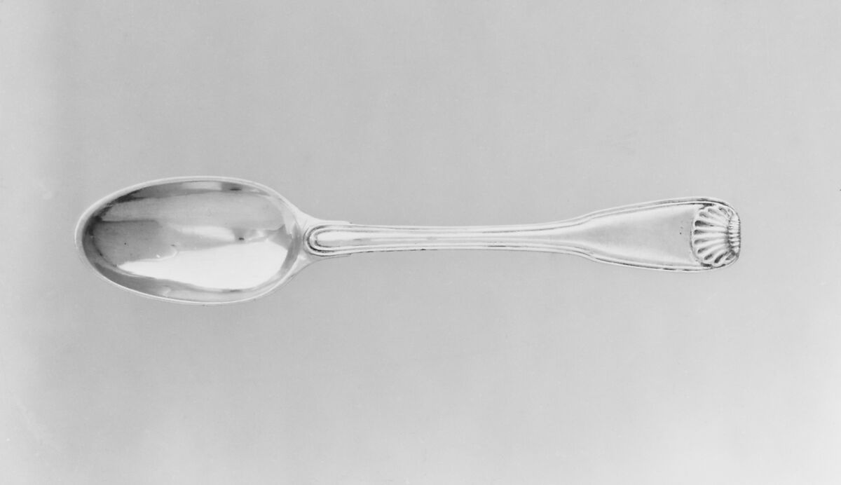 Spoon (one of three), Jean-Henri Oertel (master 1763, active 1782), Silver gilt, French, Strasbourg 
