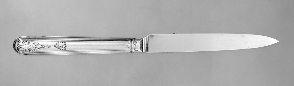 Knife (one of three), François Charles Gavet (French, appointed as cutler to the king 1782, died 1840), Silver gilt, French, Paris 