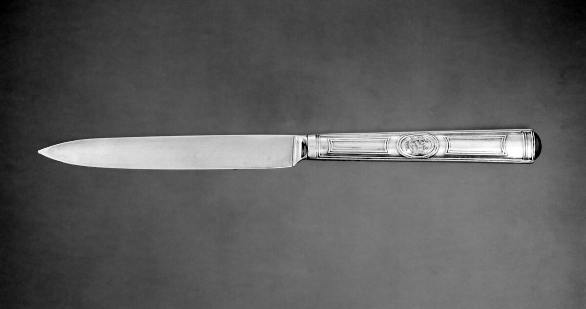 Knife (one of a composed set), Mathieu Carrère (active 1799/1800–1817), Silver, French, Paris 